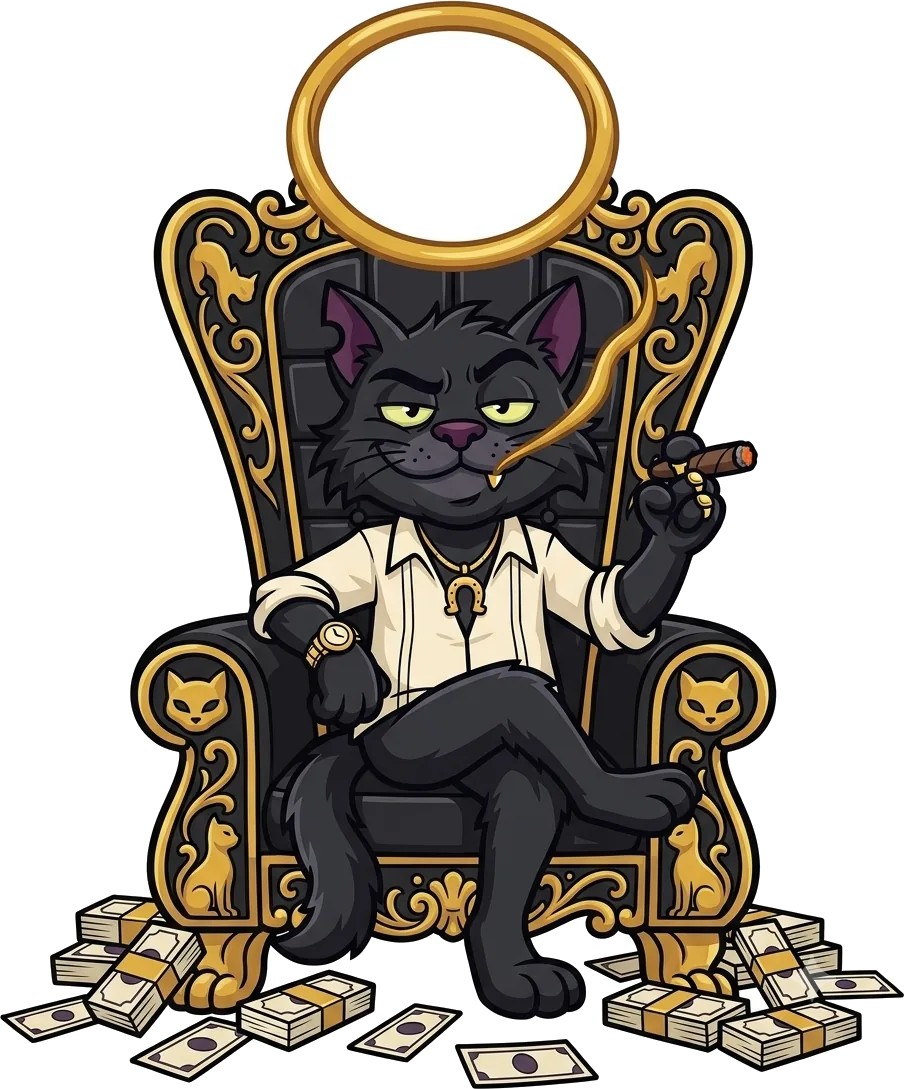 Don Gato on his throne, the 10,000x max win screen.